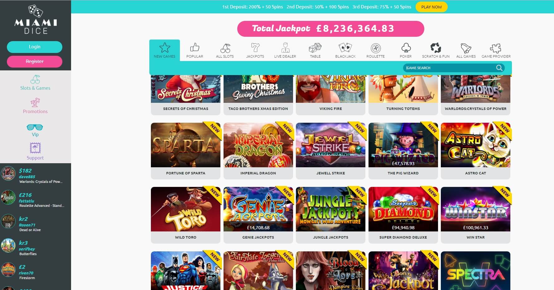 miami dice casino slots