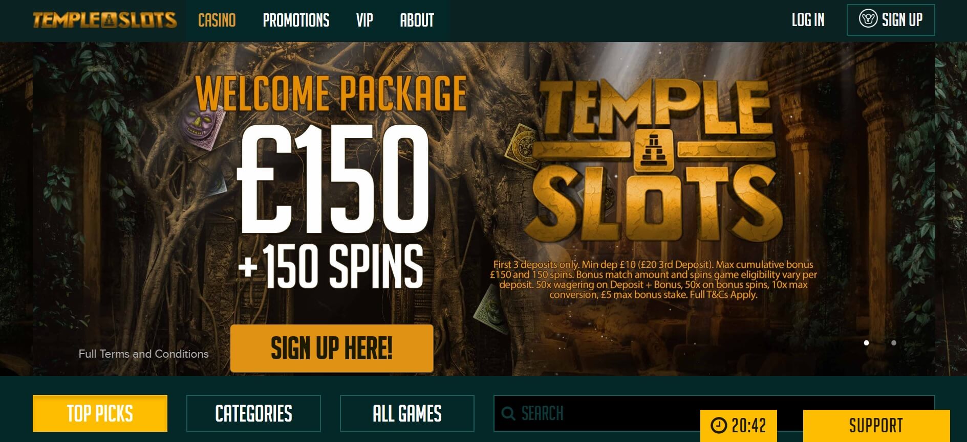 temple slots bonus