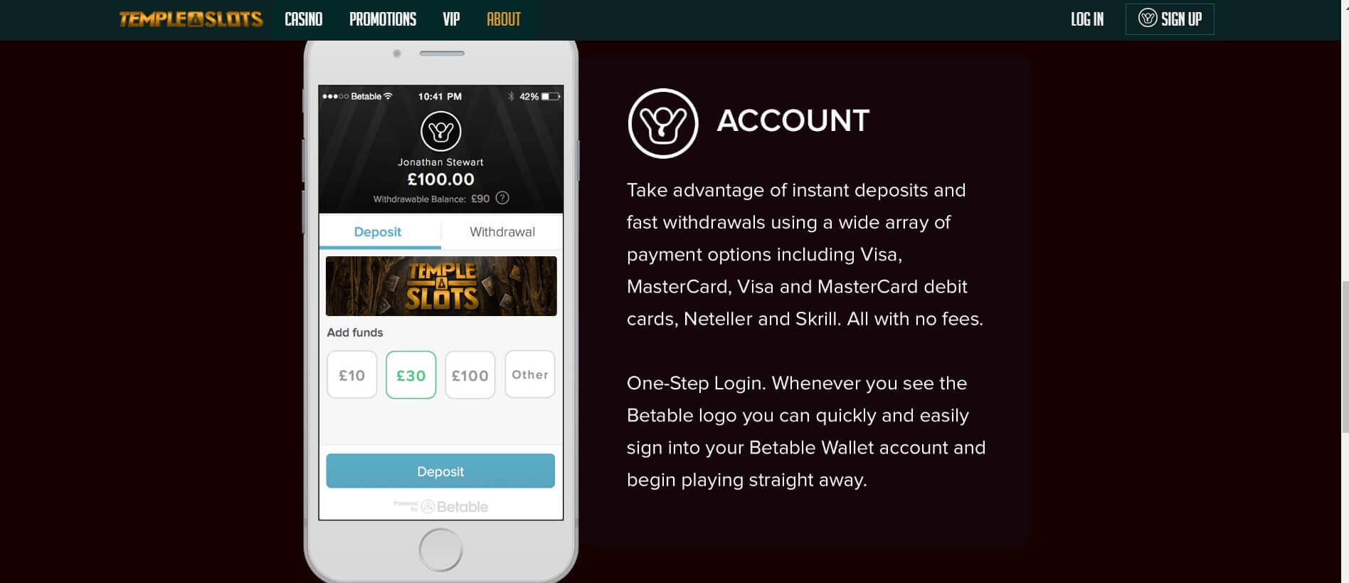 temple slots get started