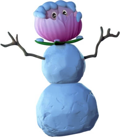 flowers snowman